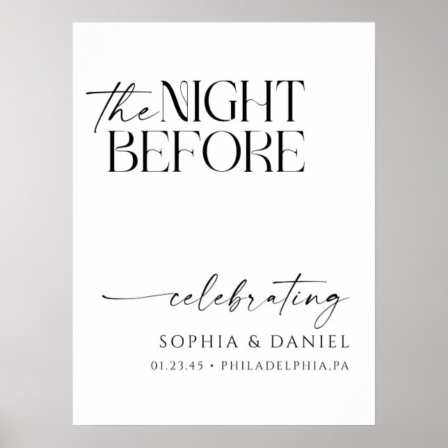 The Night Before Wedding Rehearsal Dinner Poster (Front)