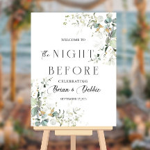 The Night Before Wedding Rehearsal Dinner Sign