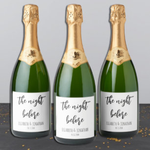 The Night Before Wedding Rehearsal Dinner Sparkling Wine Label