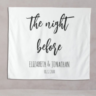 The Night Before Wedding Rehearsal Dinner Tapestry