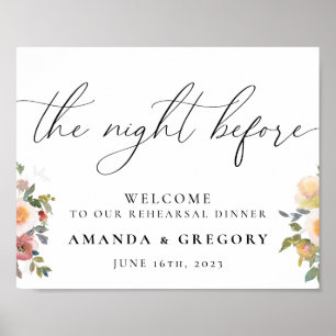 The Night Before Wedding Rehearsal Dinner Welcome  Poster