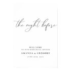 The Night Before Wedding Rehearsal Dinner Welcome