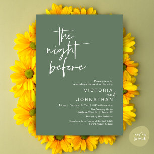The Night Before, Wedding Rehearsal Party Dinner Invitation
