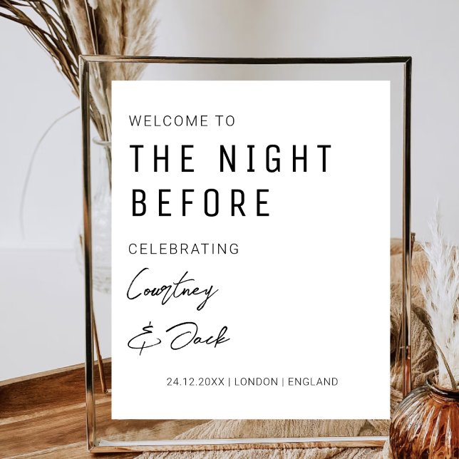 The Night Before Welcome Rehearsal Dinner Wedding Poster (Creator Uploaded)