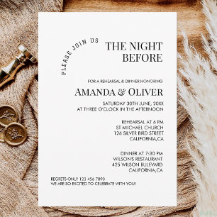The Night Before Welcome Wedding Rehearsal Dinner Postcard