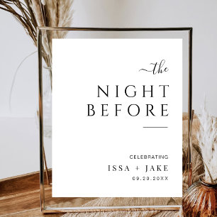 The Night Before Welcome Wedding Rehearsal Dinner Poster