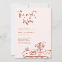 The Night Before Whimsical Doodle Rehearsal Dinner