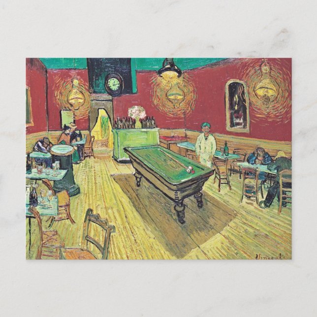 The Night Cafe by Van Gogh Postcard (Front)