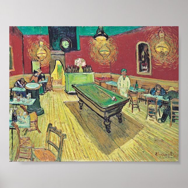 The Night Cafe by Van Gogh Poster (Front)