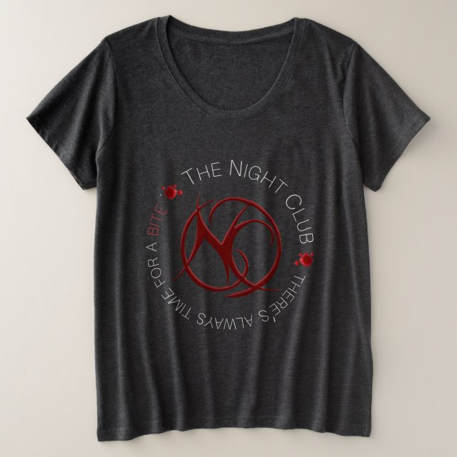 The Night Club (lighter option) Plus Size T-Shirt (Design Front)