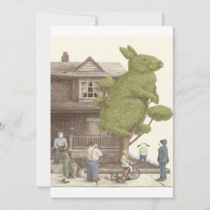 The Night Gardener - Rabbit Tree Rabbit Photo Holiday Card