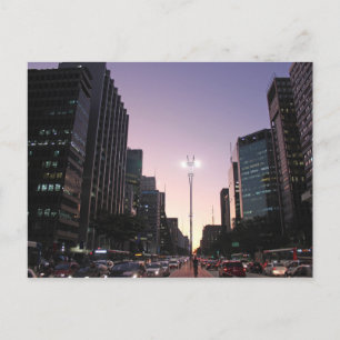 The Night In The Paulista Avenue - Sao Paulo Postcard