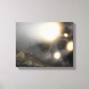 The night sky as seen from a hypothetical plane canvas print