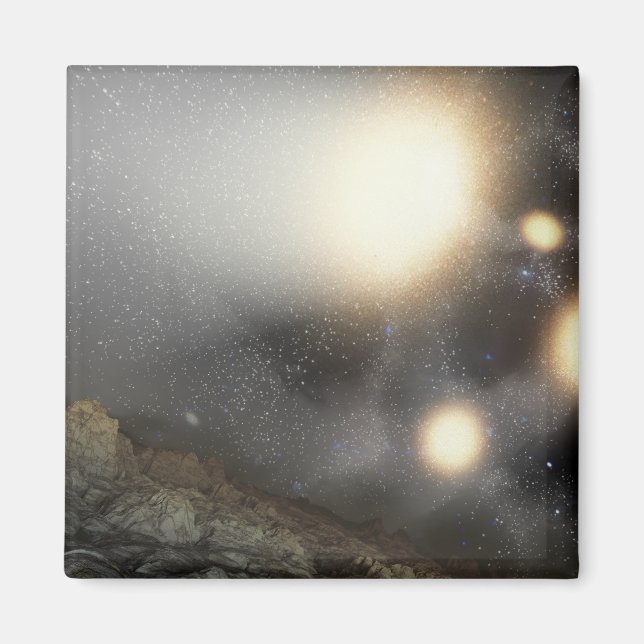 The night sky as seen from a hypothetical plane magnet (Front)