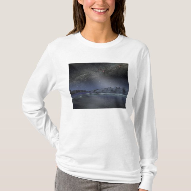 The night sky from a hypothetical alien planet 2 T-Shirt (Front)