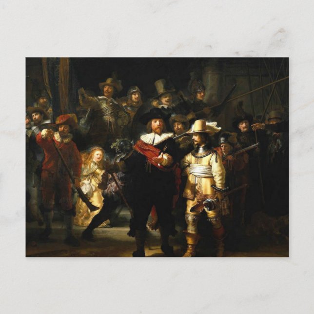 The Night Watch by Rembrandt Postcard (Front)