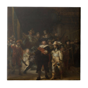 The Night Watch Rembrandt Baroque Masterpiece Tile