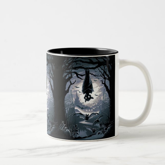 The Night Welcomes You Two-Tone Coffee Mug (Right)