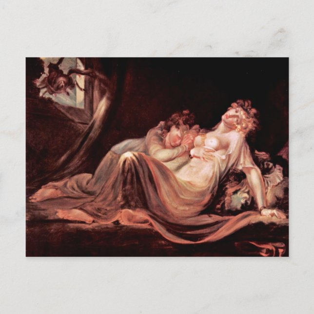 The Nightmare Left The Camp Two Sleeping Girls, By Postcard (Front)