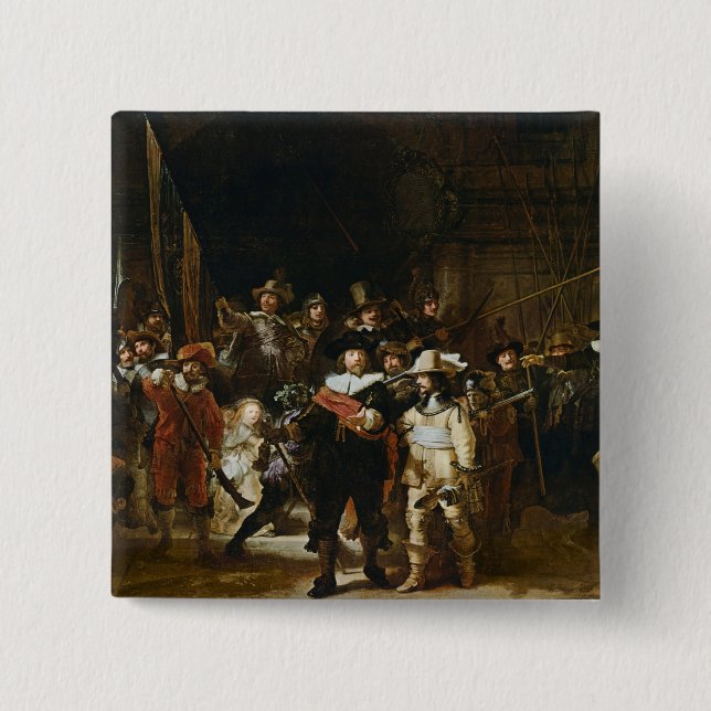 The Nightwatch 15 Cm Square Badge (Front)
