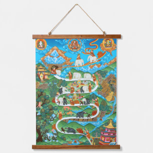 The Nine Mental Abidings Samatha Hanging Tapestry