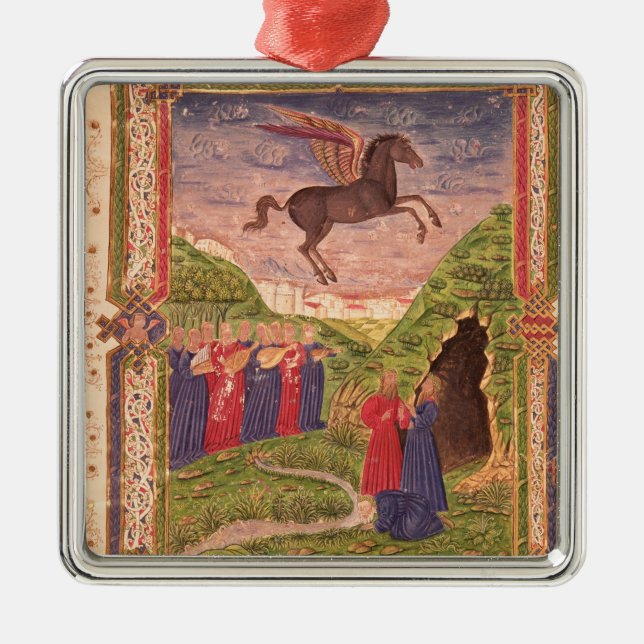 The nine Muses playing instruments Metal Tree Decoration (Front)