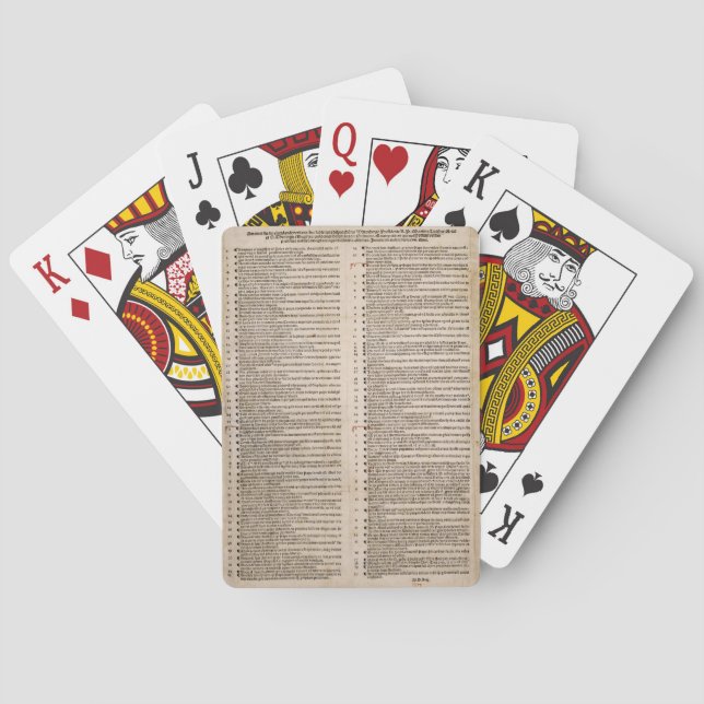 The Ninety-five Theses (Martin Luther) Playing Cards (Back)