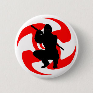 THE NINJA STRIKES 6 CM ROUND BADGE