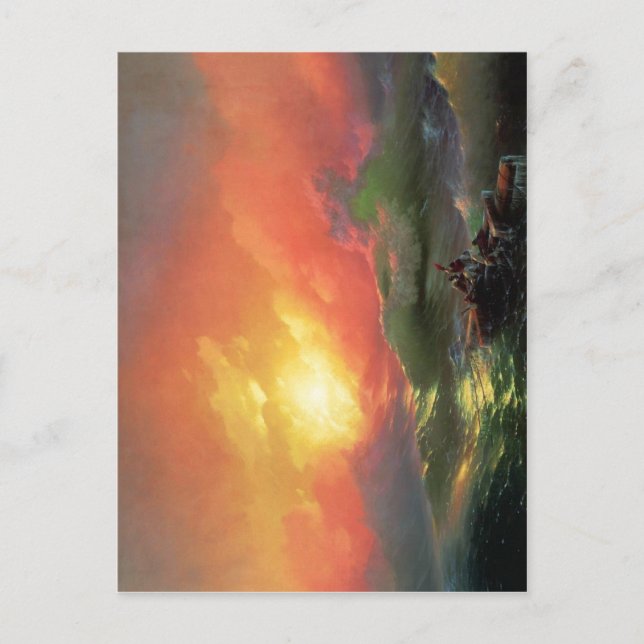 The Ninth Wave (1850), by Ivan Aivazovsky. Oil on  Postcard (Front)