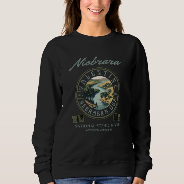 The Niobrara River, Valentine, NE Sweatshirt (Front)