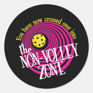 The No-Volley Zone Classic Round Sticker