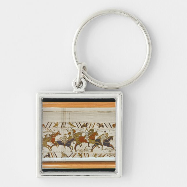 The Norman cavalry attacks the English Key Ring (Front)