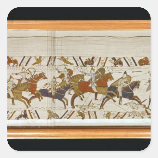 The Norman cavalry attacks the English Square Sticker (Front)