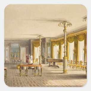 The North Drawing Room, or Music Room Gallery from Square Sticker