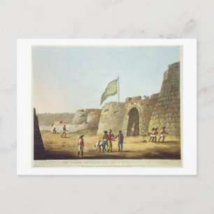 The North Entrance into the Fort of Bangalore, pla Postcard
