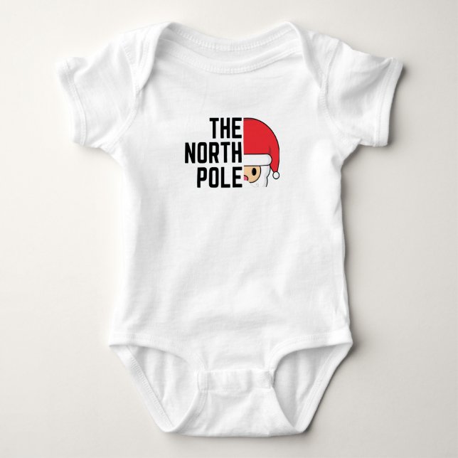 The North Pole Christmas Baby Bodysuit (Front)