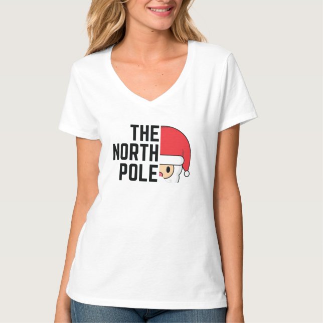 The North Pole Christmas T-Shirt (Front)