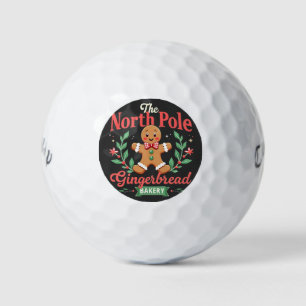 The North Pole Gingerbread Bakery Christmas Golf Balls