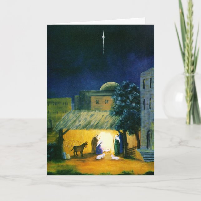 The North Star Nativity Christmas Greeting Card (Front)