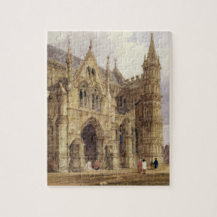 The North-West Porch of Salisbury Cathedral, 1832 Jigsaw Puzzle