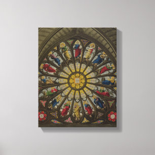 The North Window, plate D from 'Westminster Abbey' Canvas Print