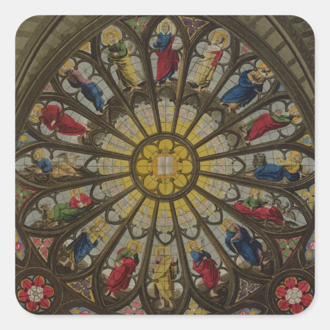 The North Window, plate D from 'Westminster Abbey' Square Sticker (Front)