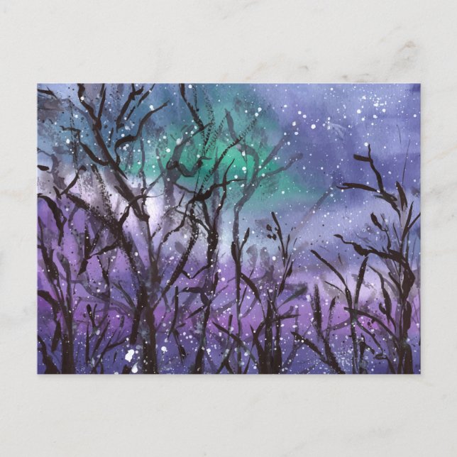 The Northern Light & The Starlit Trees Postcard (Front)