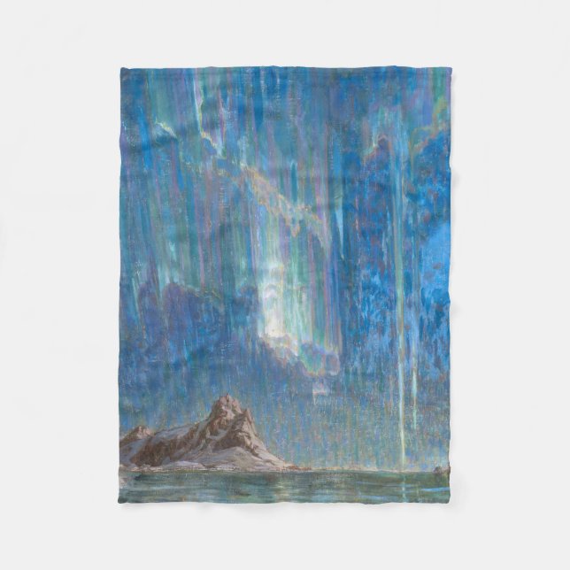 The Northern Lights from North Norway (Aurora) Fleece Blanket (Front)