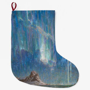 The Northern Lights from North Norway (Aurora) Large Christmas Stocking