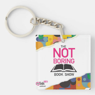 The Not Boring Book Show Key Chain Square