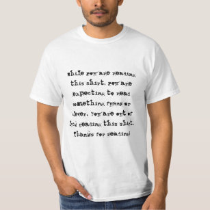 The "not so funny or clever" t-shirt