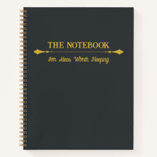 The Notebook Minimalist Charcoal Gold Journal