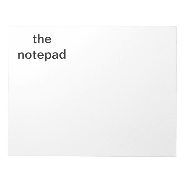 the notepad (Front)