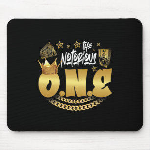 The Notorious One Old School Hip Hop Funny 1st Bir Mouse Pad